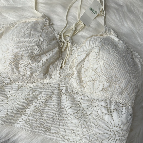 🤍Aerie Lace Padded Longline Bralette - Picture 3 of 5